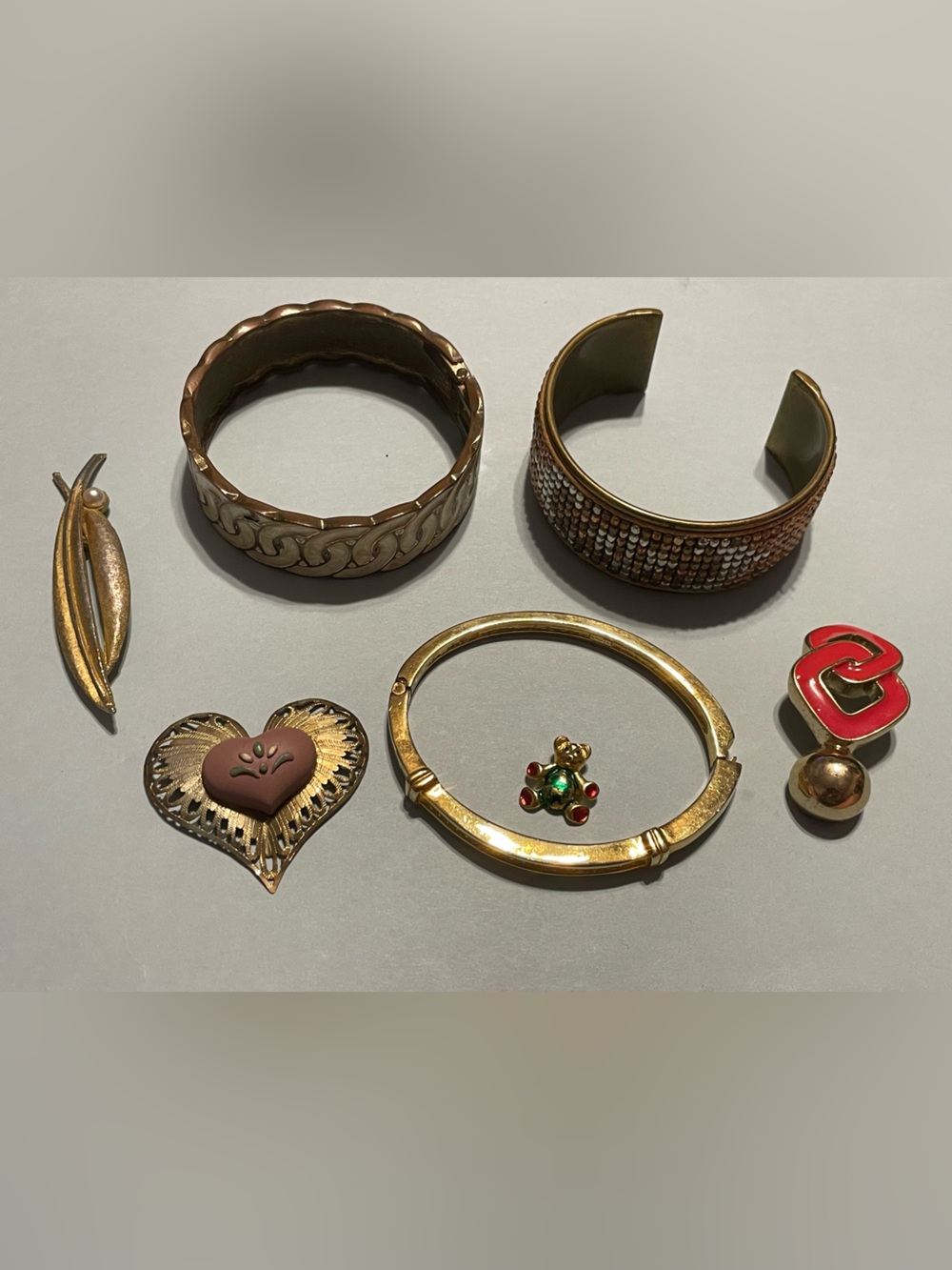 Vintage to Modern Costume Damaged Jewelry Parts Lot #7951